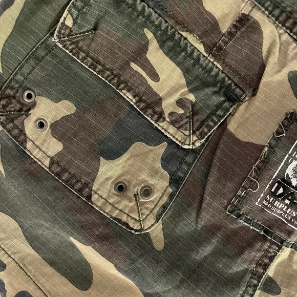DA NANG shorts camo camouflage corduroy LA NWOT DANANG Y2K - Picture 7 of 9